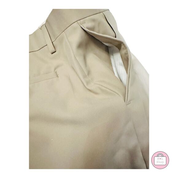 ALLAN FLUSSER GOLF - Size 34 X 32 - Pleats & Cuffs, Polyester Dress Slacks - Picture 3 of 5